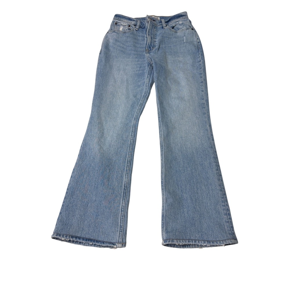 Abercrombie & Fitch 70s Vintage Flare Ultra High Rise Jeans Light Wash‎ 26X26